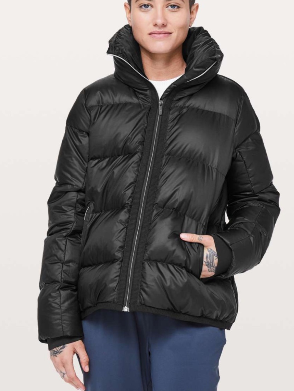 Lululemon Cloudscape Goose Down Puffer Jacket Lightweight Black Size 6